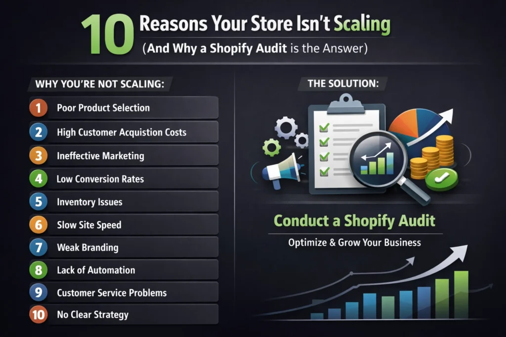 10 Reasons Your Store Isn’t Scaling (And Why a Shopify Audit is the Answer)