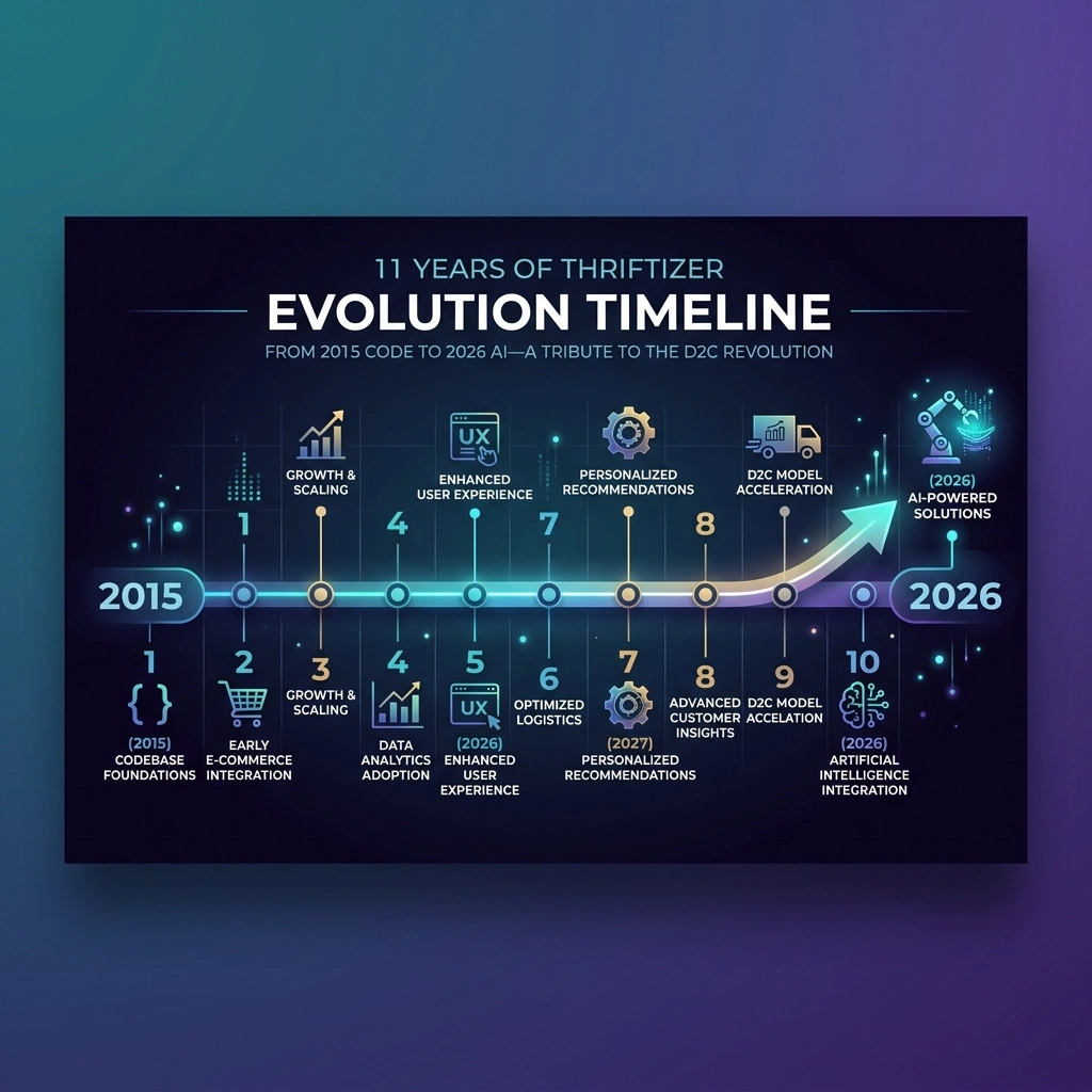 11 Years of Thriftizer: From 2015 Code to 2026 AI: A Tribute to the D2C Revolution