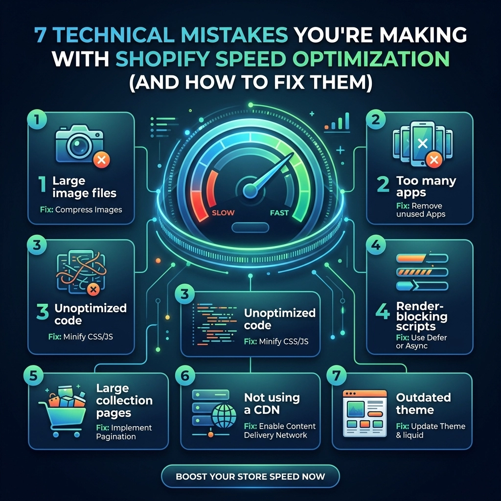 7 Technical Mistakes You’re Making with Shopify Speed Optimization (and How to Fix Them)