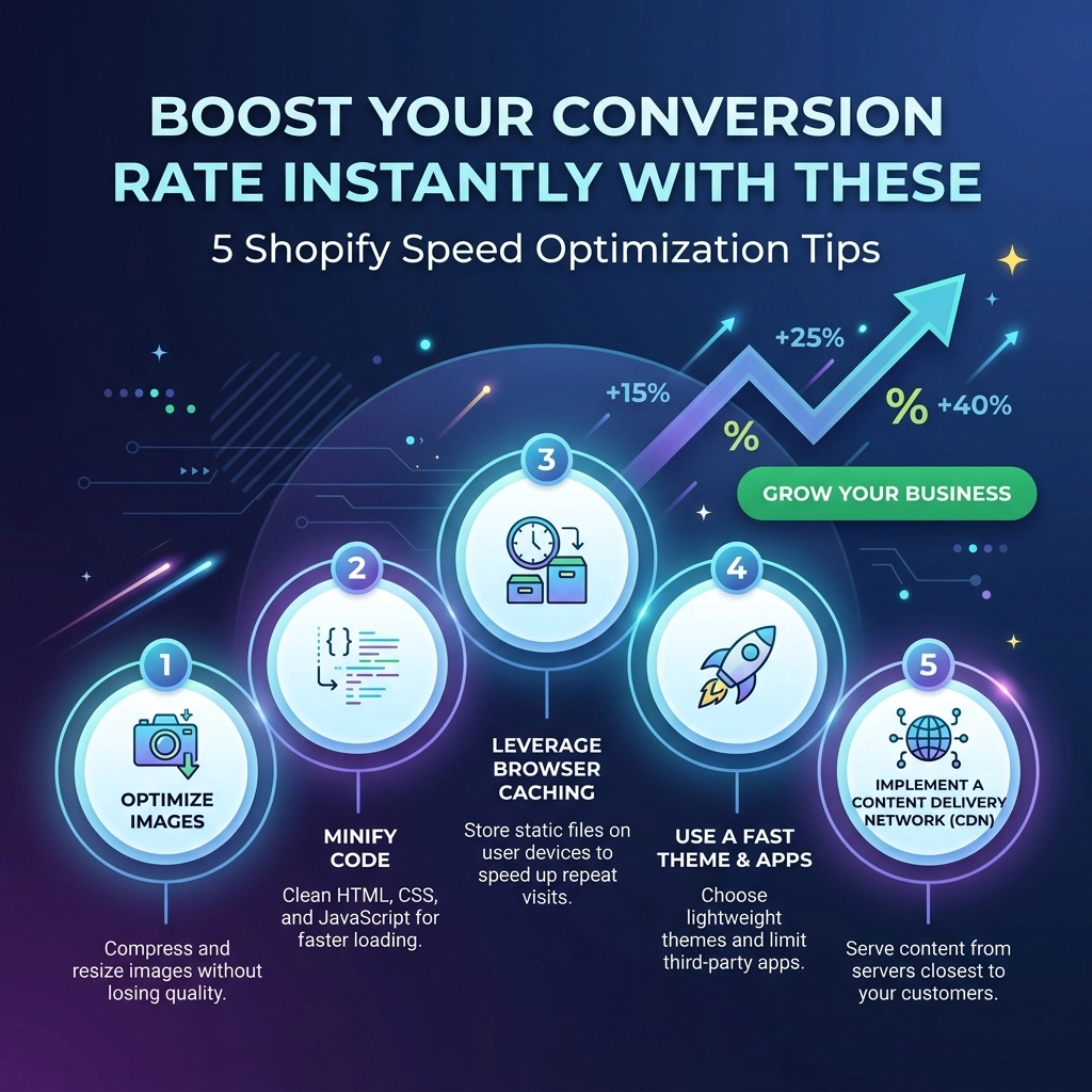 Boost Your Conversion Rate Instantly with These 5 Shopify Speed Optimization Tips
