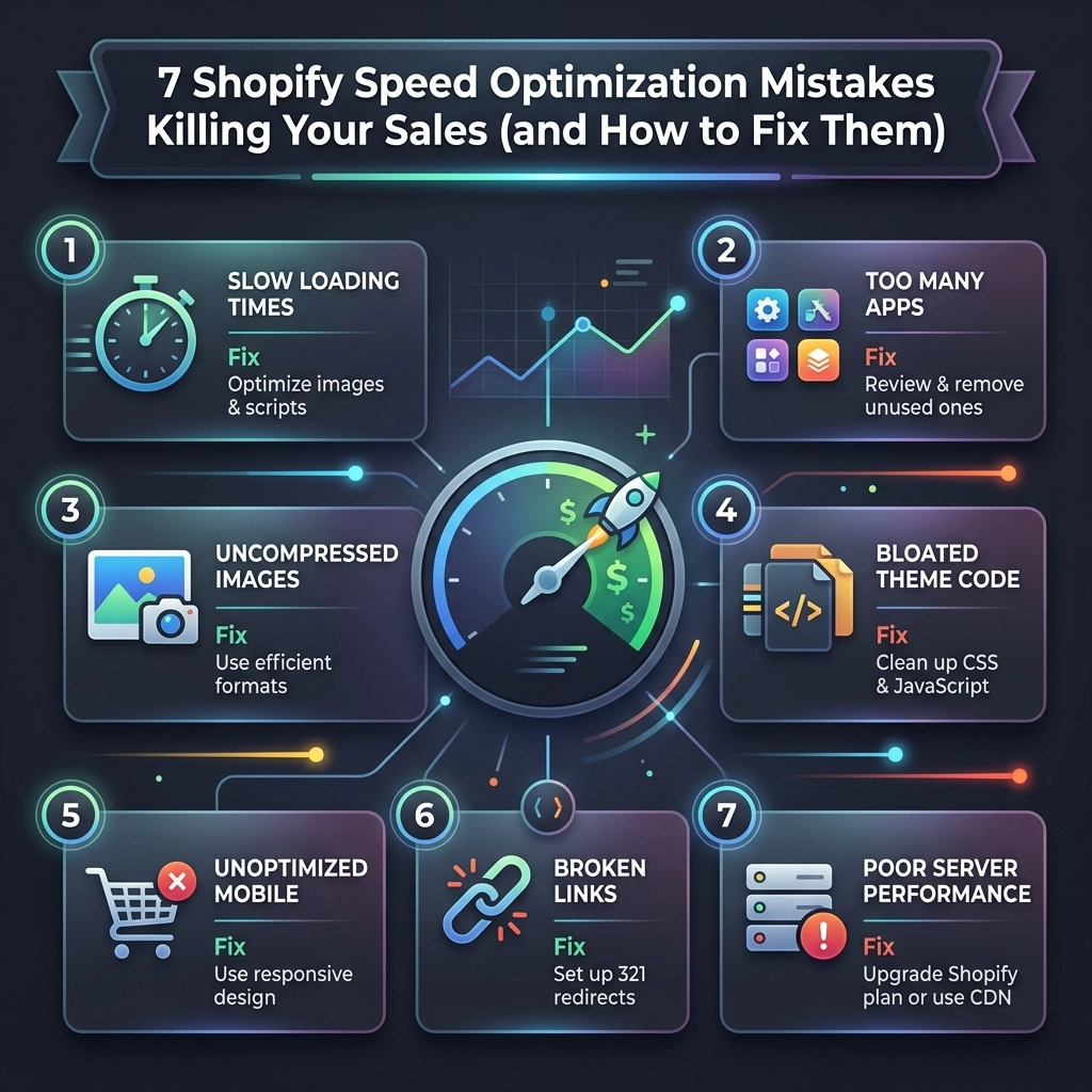7 Shopify Speed Optimization Mistakes Killing Your Sales (and How to Fix Them)